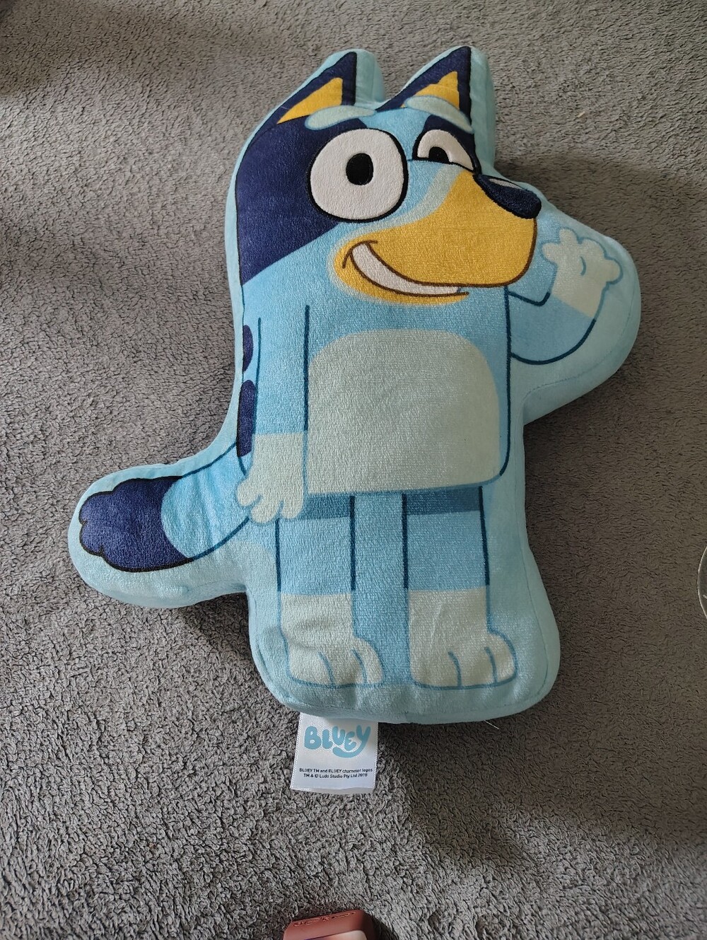 Plush Pillow - Blue Cartoon Dog Stuffed Animal (Blue)